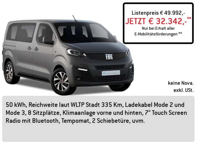 FIAT E-Ulysse 50kwh Lüftner Edition